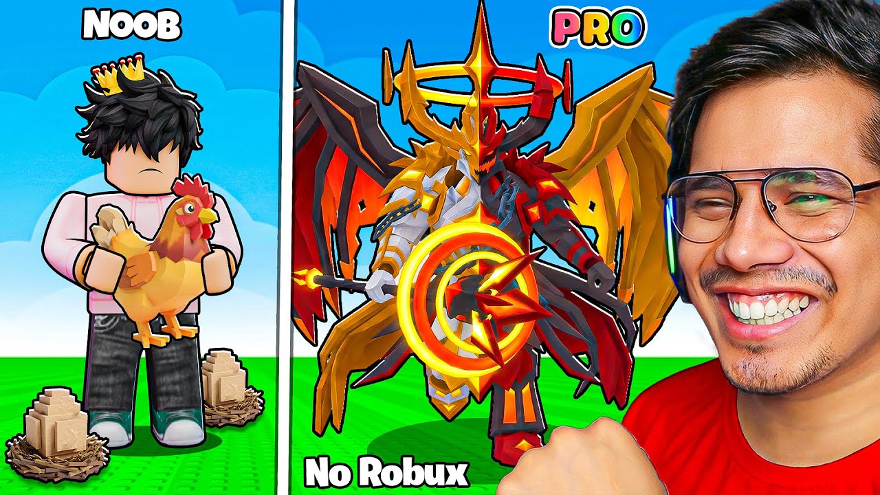 NOOB TO PRO WITHOUT ROBUX IN STEAL AN EGG ROBLOX 😱