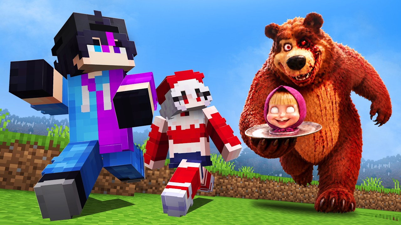 JUGAMOS UN MOD DE MASHA Y EL OSO MALDITOS EN MINECRAFT | Masha Horror Mod