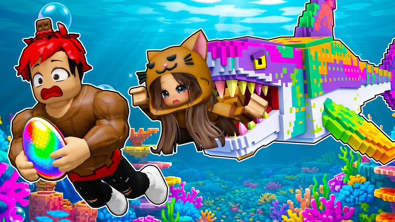 ROBA UN HUEVO BAJO EL AGUA con MANDARINA en ROBLOX