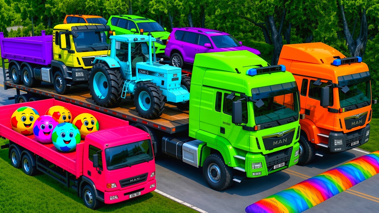 Flatbed Truck McQueen  Transportation with Truck   Pothole vs Car #46   BeamNG Drive