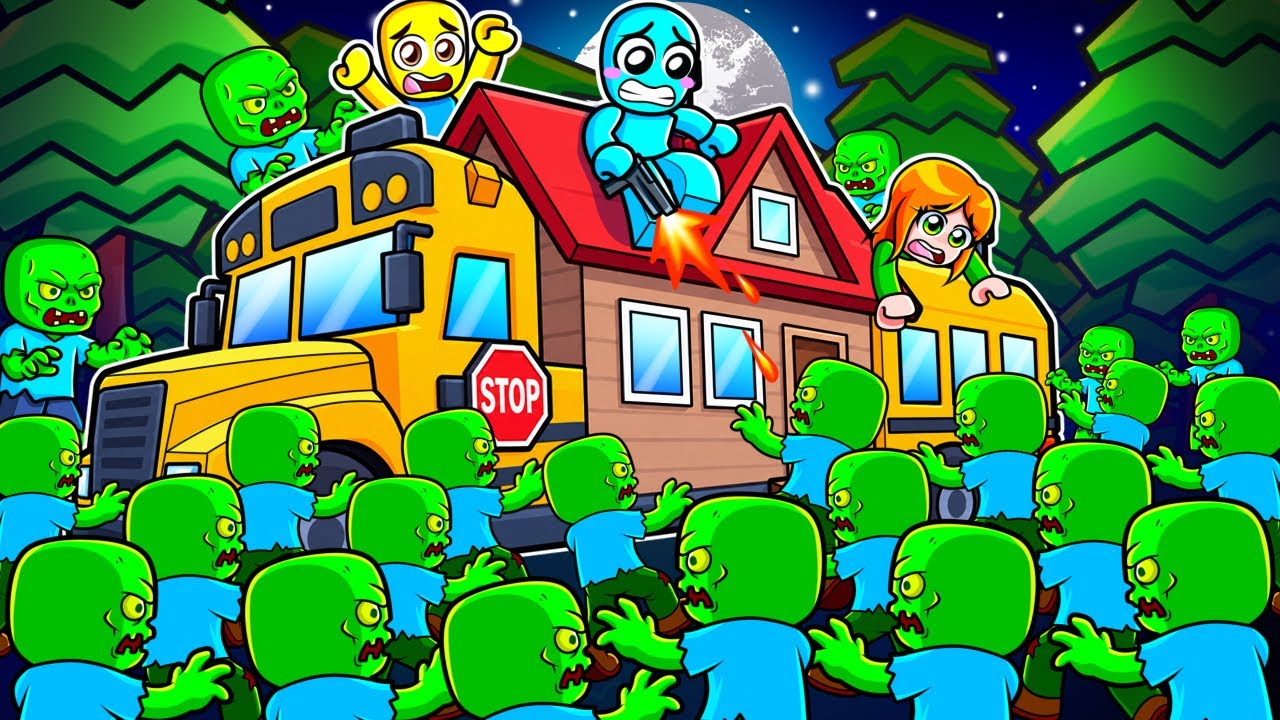 AUTOBÚS vs ZOMBIES en Roblox!