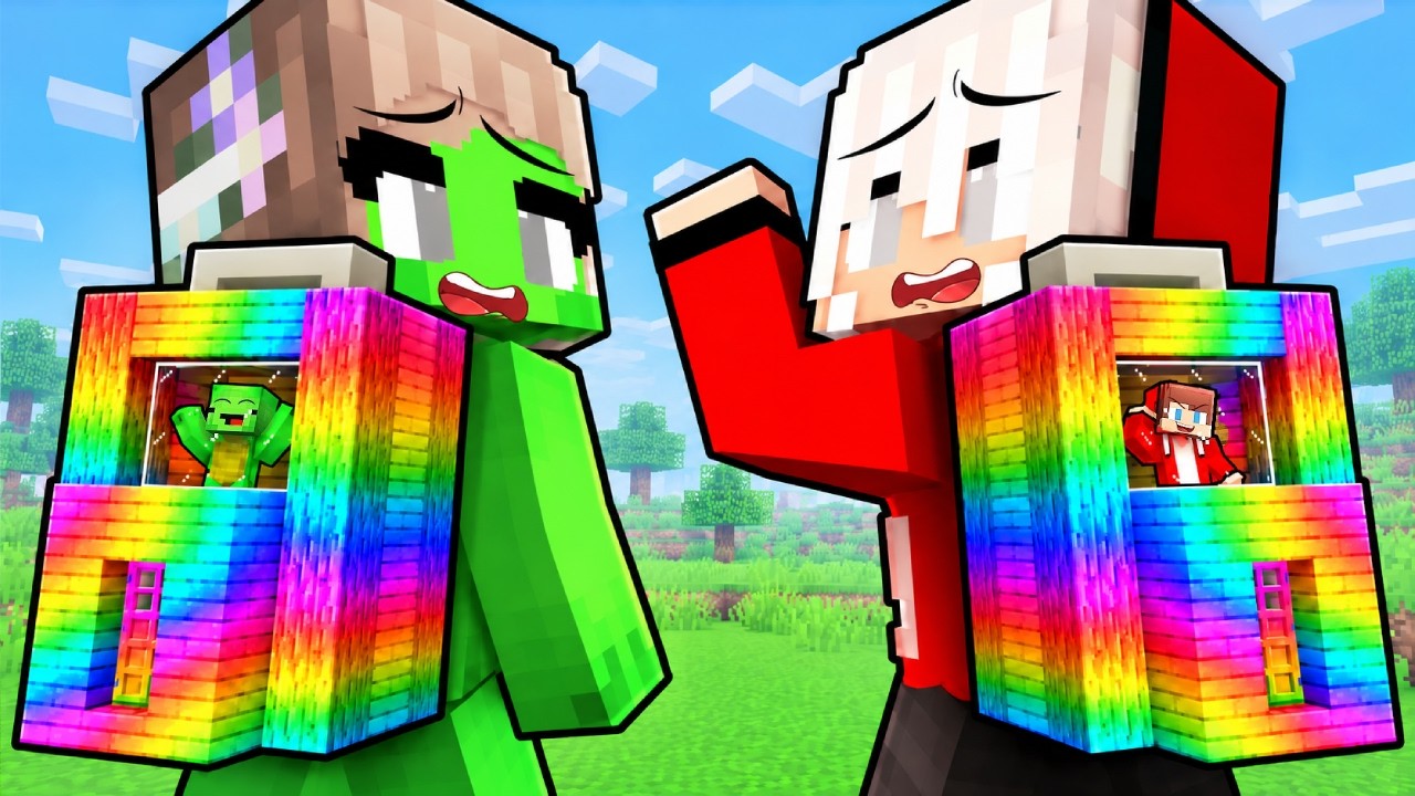 JJ and Mikey: Built SECRET BASES Inside Their Girlfriends' Backpacks... (Maizen)