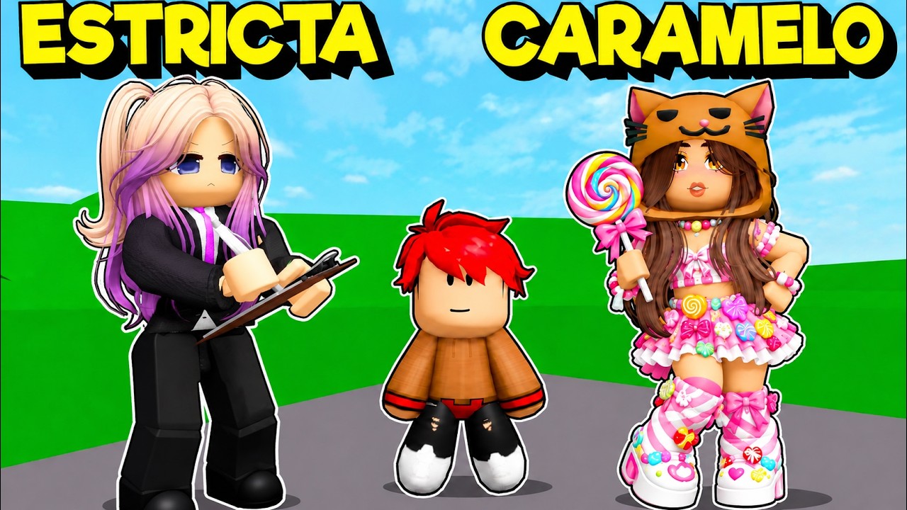 FAMILIA ESTRICTA vs FAMILIA CARAMELO en Brookhaven Roblox
