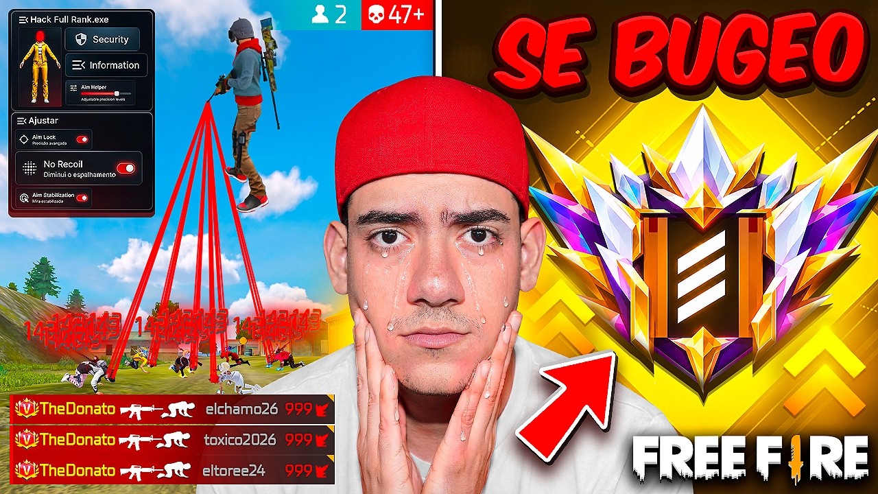 LLEGO A GRAN MAESTRO EN FREE FIRE Y ME BUGEAN EL RANGO POR USAR HACKS !! - TheDonato
