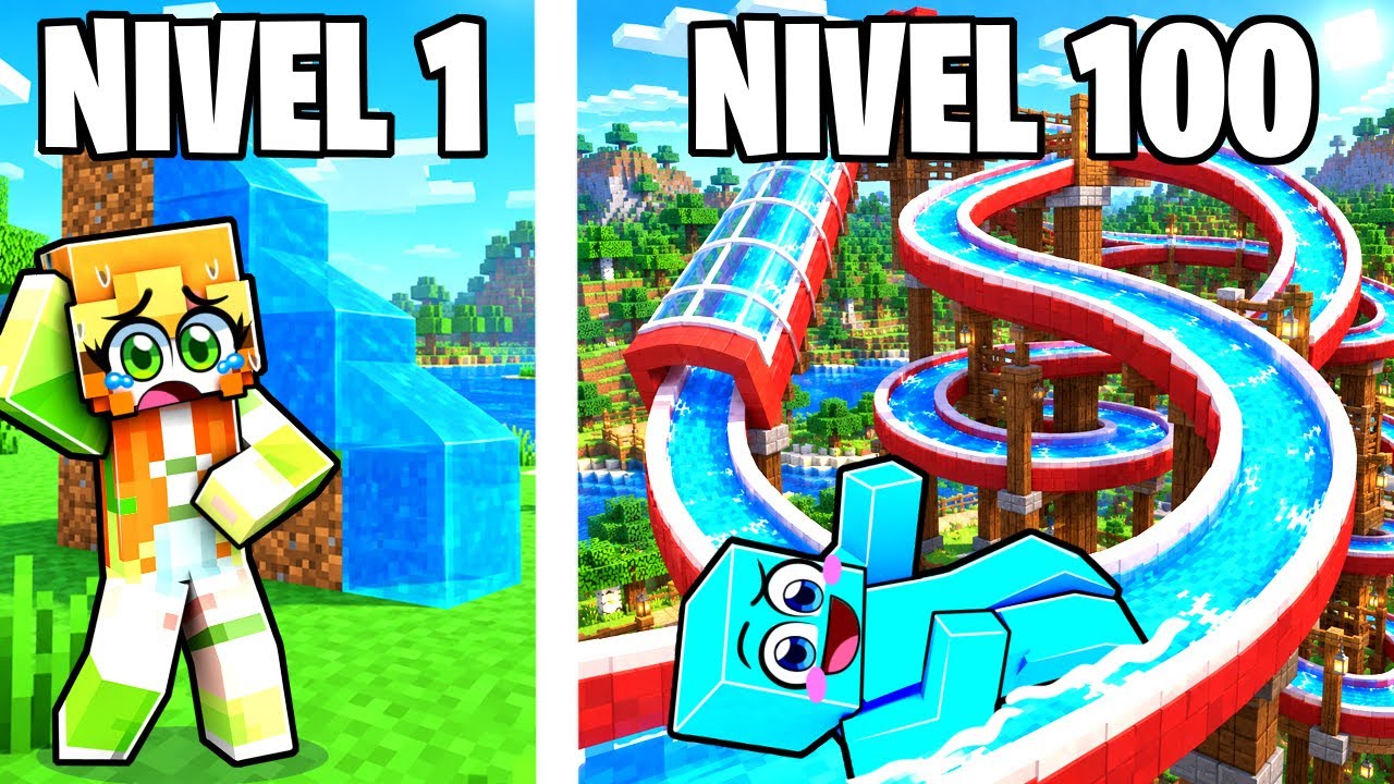 Tobogán Acuático POBRE vs Tobogán Acuático MILLONARIO en Minecraft!
