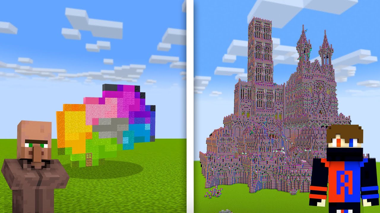 Noob vs Pro Avaritia Castle Battle in Minecraft
