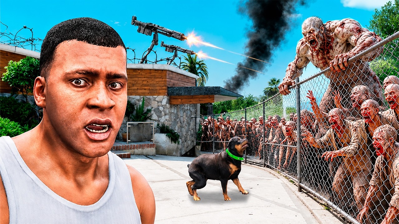 DEFENDIENDO la CASA DE FRANKLIN contra ZOMBIES en GTA 5