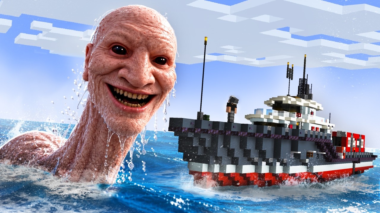Sobreviví Perdido en el Punto Nemo del Océano en Minecraft