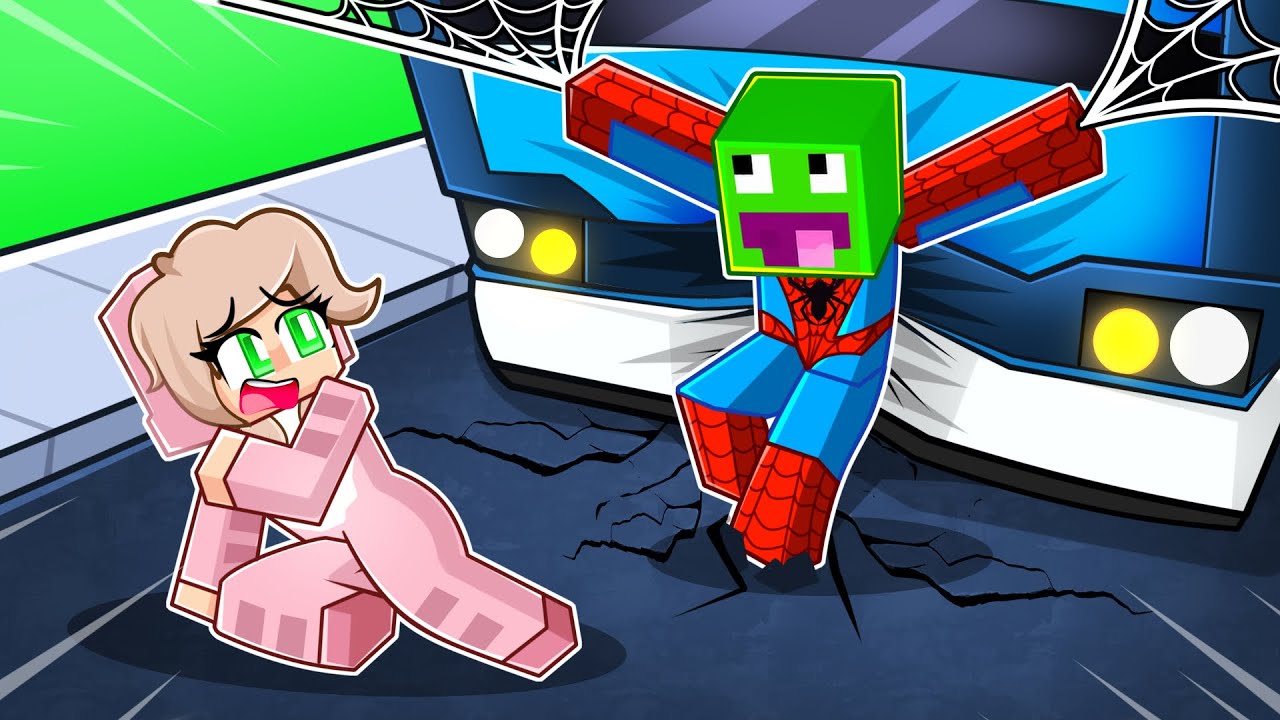 URATOWAŁEM MAJĘ JAKO SPIDERMAN w Minecraft!
