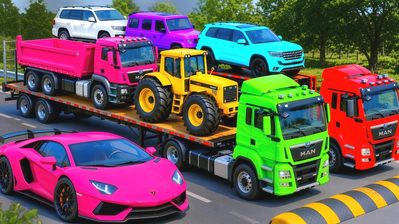 Flatbed Truck McQueen  Transportation with Truck  Pothole vs Car #69   BeamNG Drive