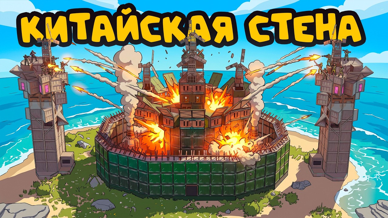 12 vs 3! МОЮ КИТАЙСКУЮ СТЕНУ РЕЙДИТ САМЫЙ БОЛЬШОЙ КЛАН В РАСТ / RUST