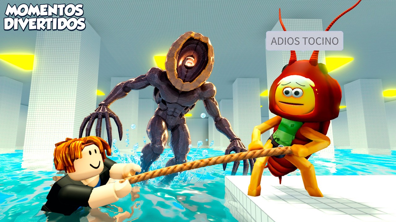 SI TOCAS EL AGUA PIERDES (momentos divertidos) (roblox)