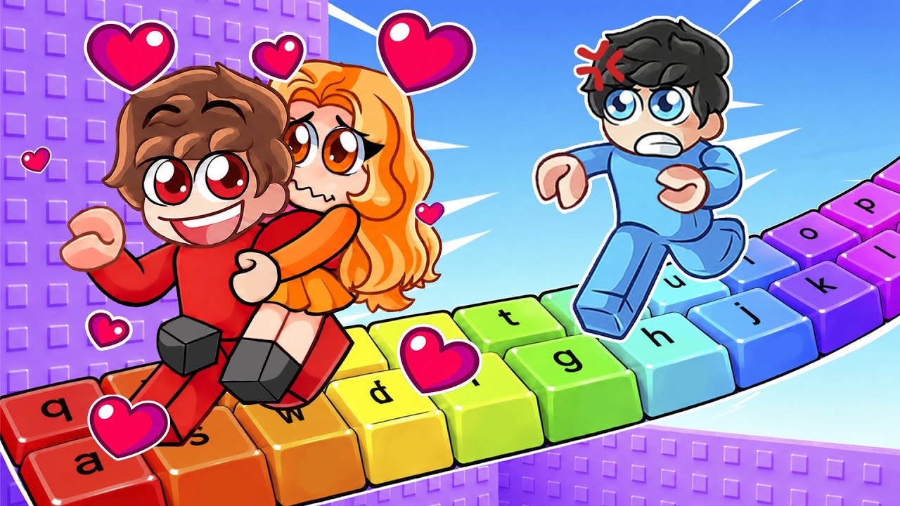 Abracé a MI ENAMORADA para ESCAPAR del TECLADO en Roblox!
