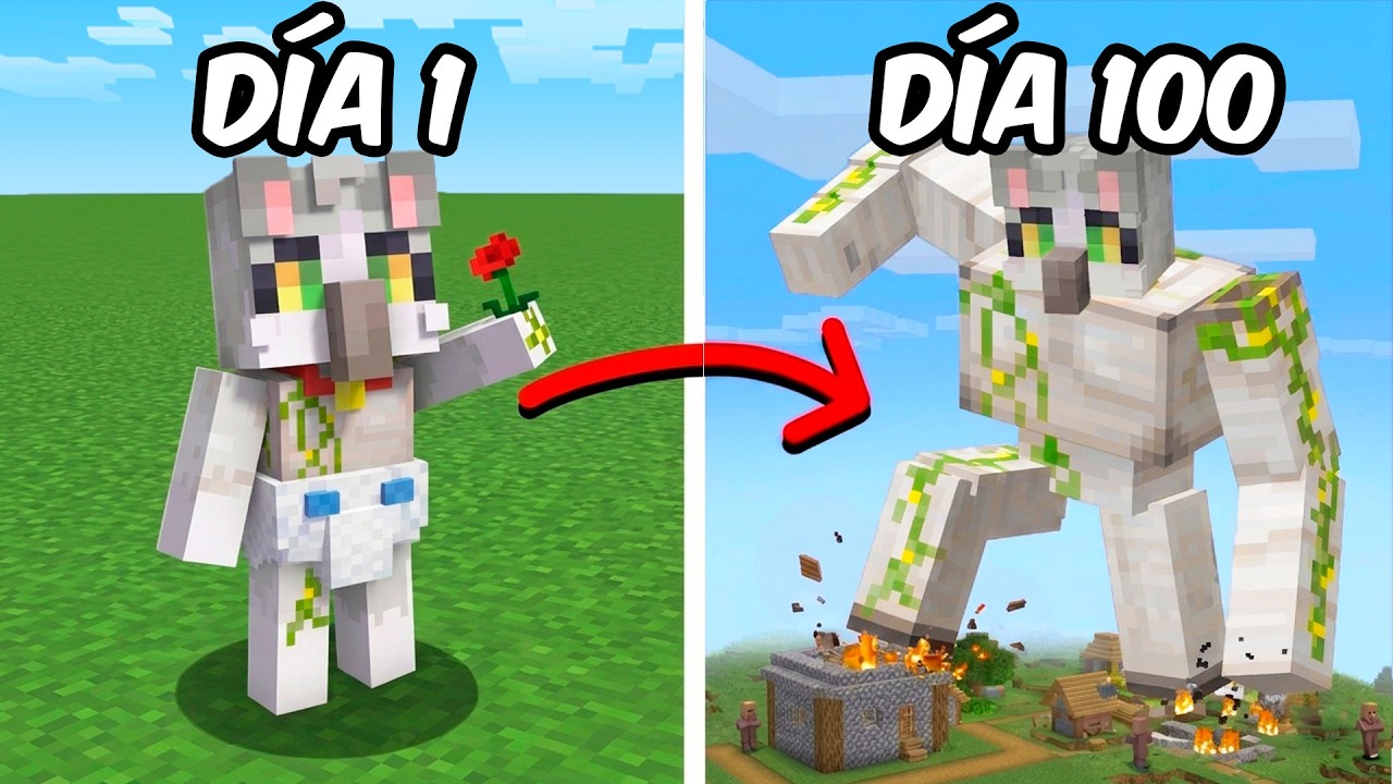 VIDA de GOLEM DE HIERRO en Minecraft