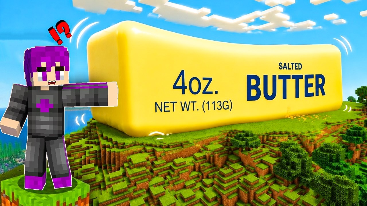 اكتشفت بلوك سكويشي زبدة عملاق في ماينكرافت! 😱🧈 | Minecraft