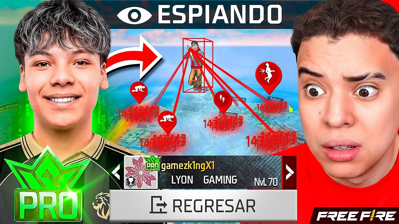 ¡ESPIE A GAMEZKING Y ES EL MEJOR JUGADOR DEL MUNDO EN FREE FIRE! 🔥 INCREIBLE 🔥 !!!