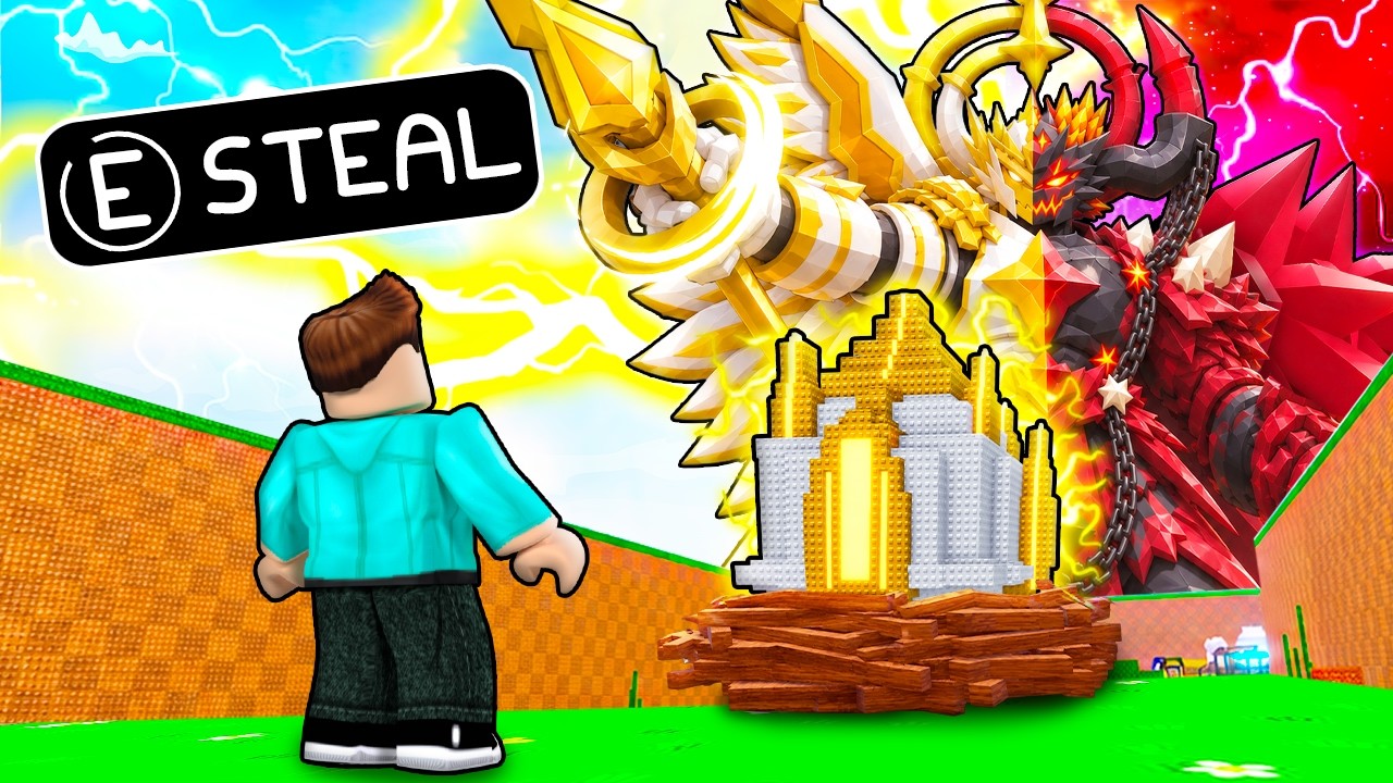 I STOLE THE RAREST LIGHT VS DARKNESS ETERNAL EGGS IN ROBLOX STEAL AN EGG !!