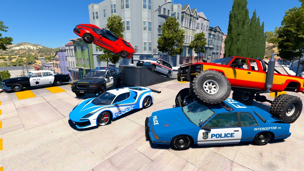 Escaping Police with Random Vehicles