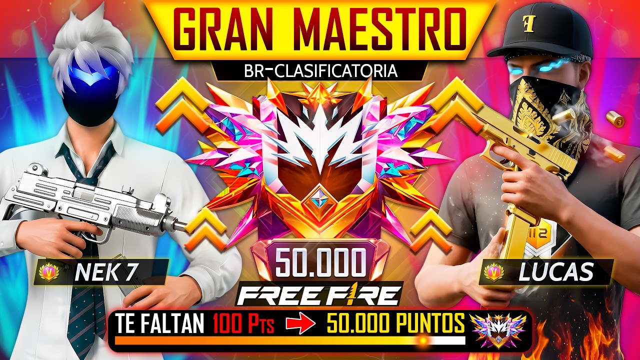 Estuve a 1 PUNTO de Llegar a los 50,000 PUNTOS 😱🔥 FREE FIRE